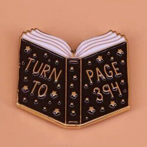 3/20 Turn to Page 394 Enamel Book Pin